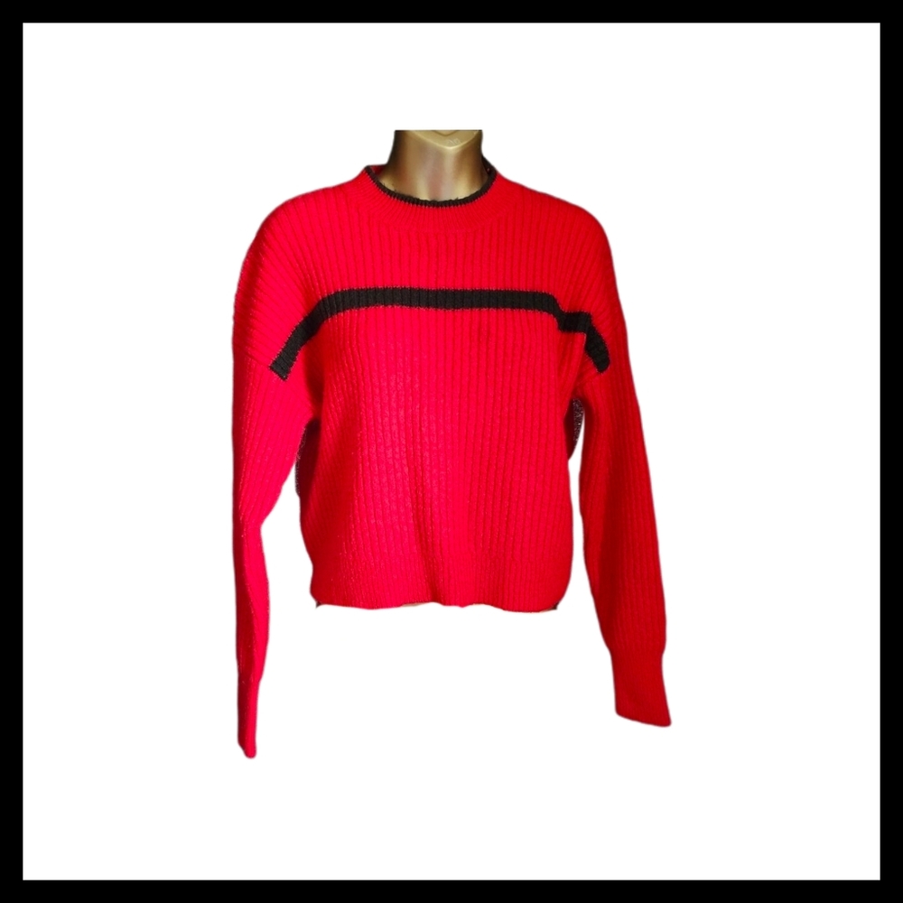 💫3/$20💫 Red Cropped Ribbed Sweater